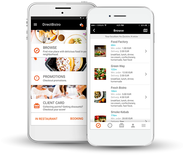 DirectBistro restaurant food ordering app