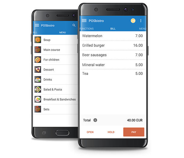 Restaurant POS smartphone app
