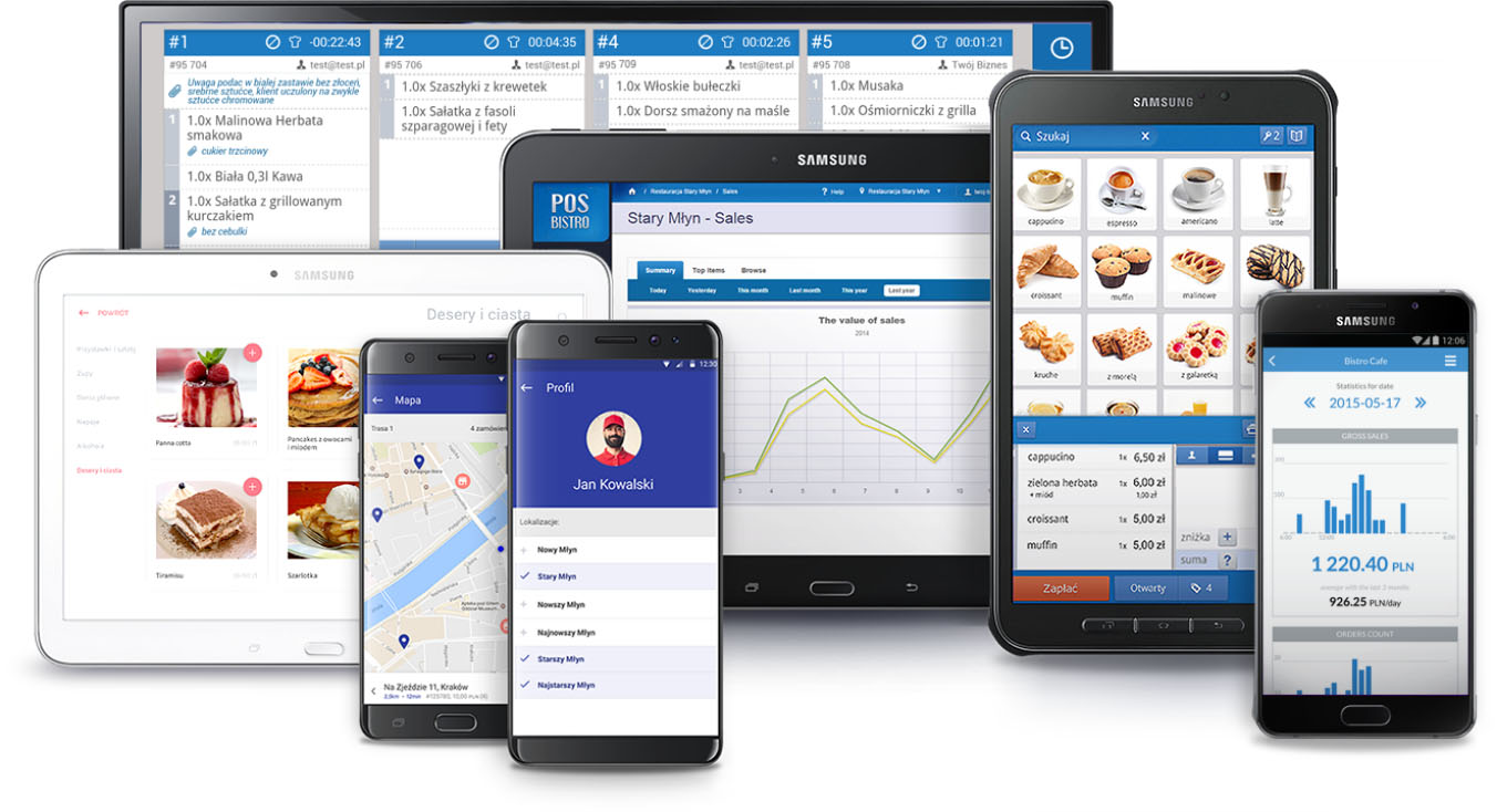 POSbistro to innowacyjne oprogramowanie dla gastronomii na tablet, smartphone oraz smartwatch.
